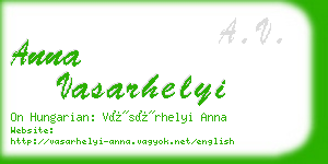 anna vasarhelyi business card